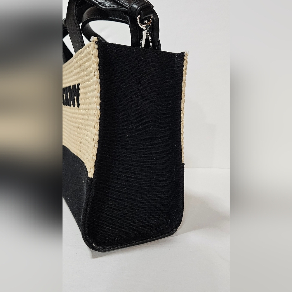 NWT DKNY Tan and Black Woven Handbag - Picture 4 of 9